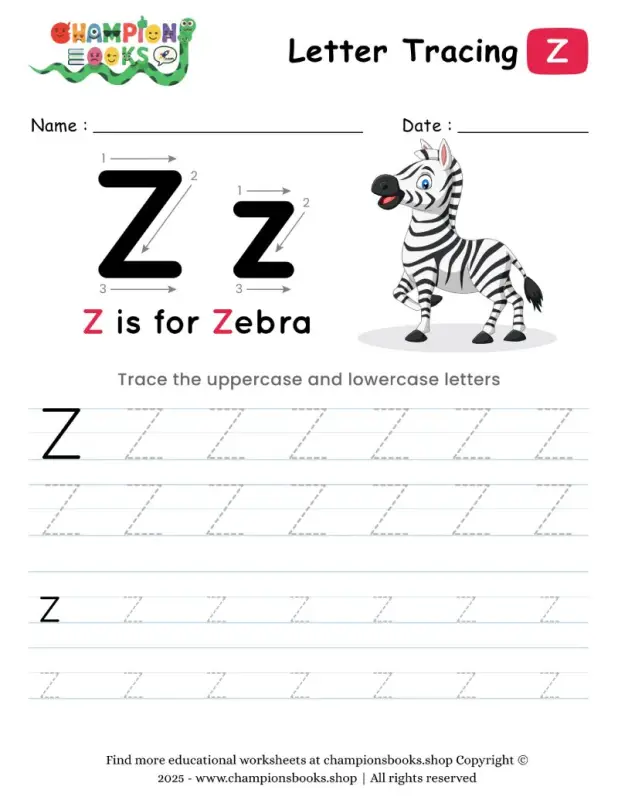 Tracing the Letter Z