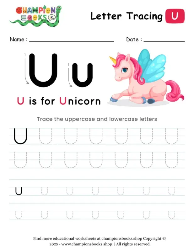Tracing the Letter U