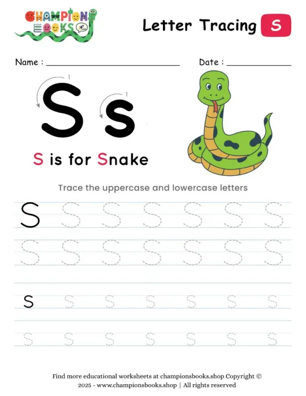 Tracing the Letter S