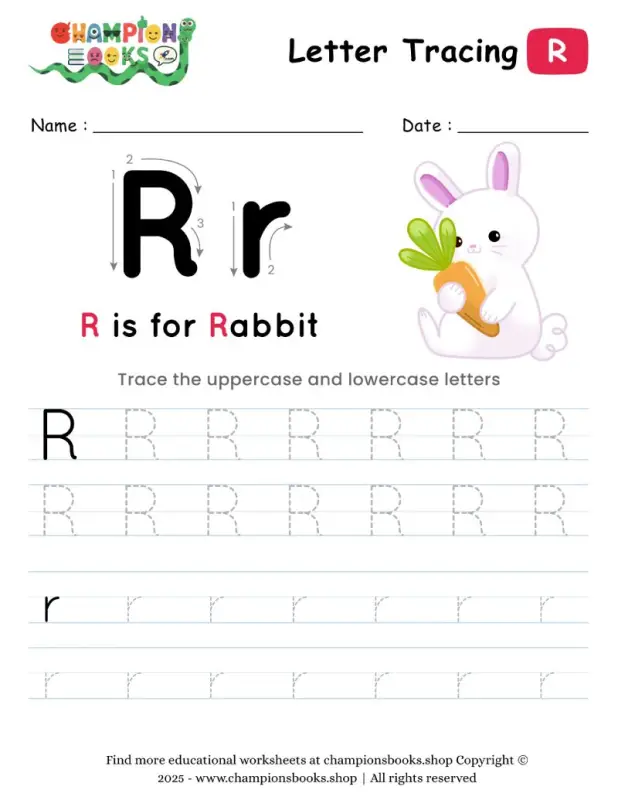 Tracing the Letter R