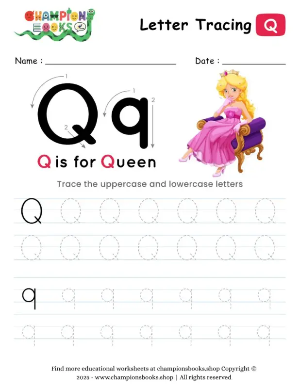 Tracing the Letter Q