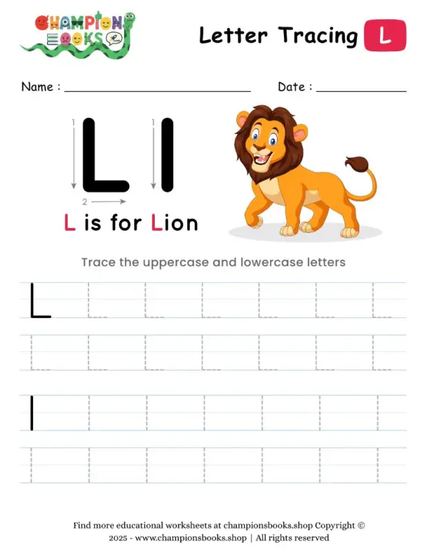 Tracing the Letter L