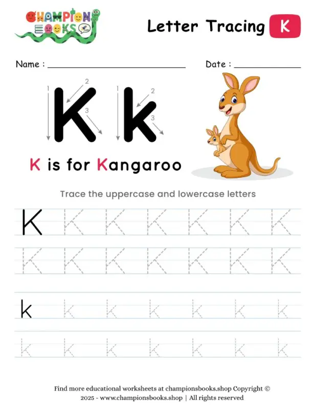 Tracing the Letter K