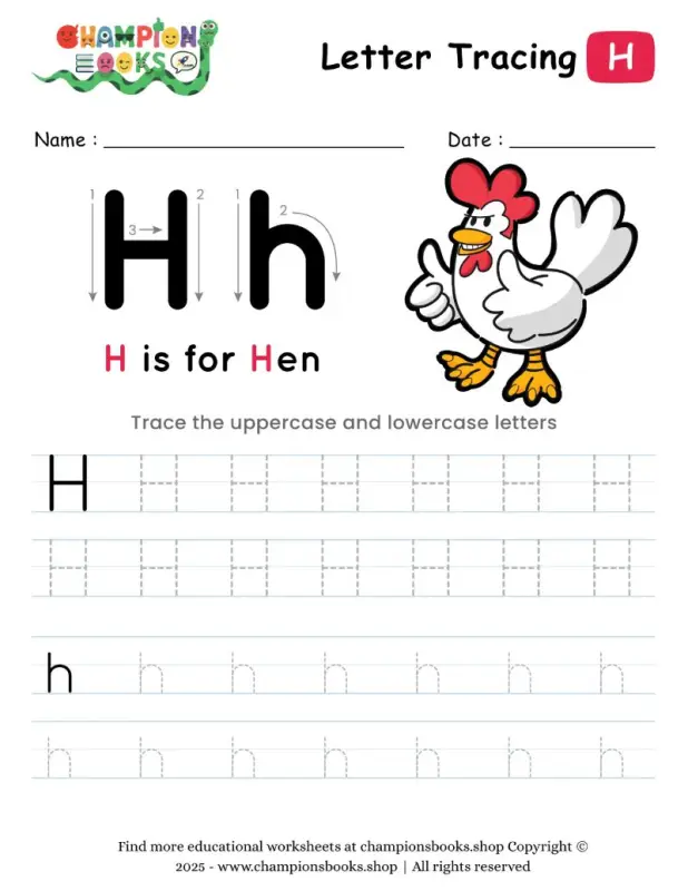 Tracing the Letter H