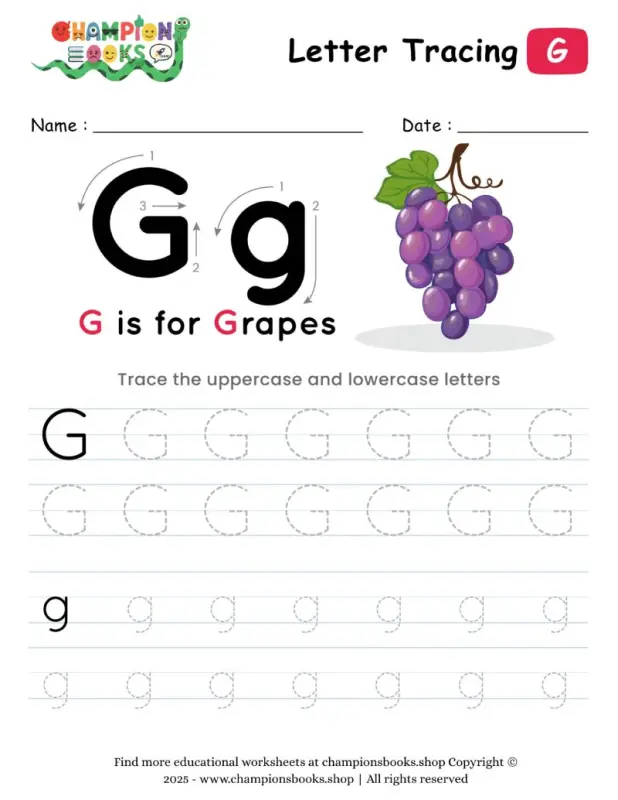 Tracing the Letter G