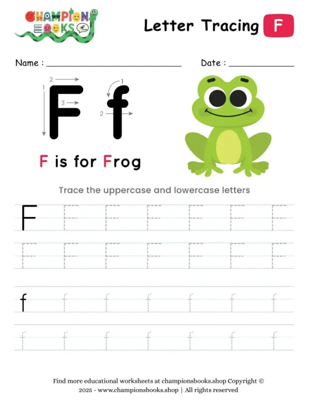 Tracing the Letter F