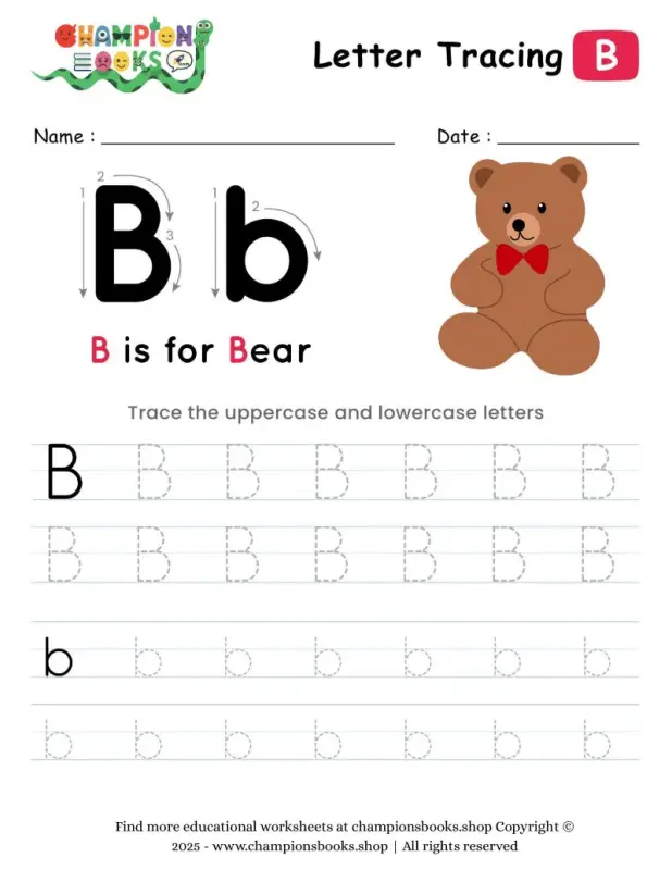 Tracing the Letter B