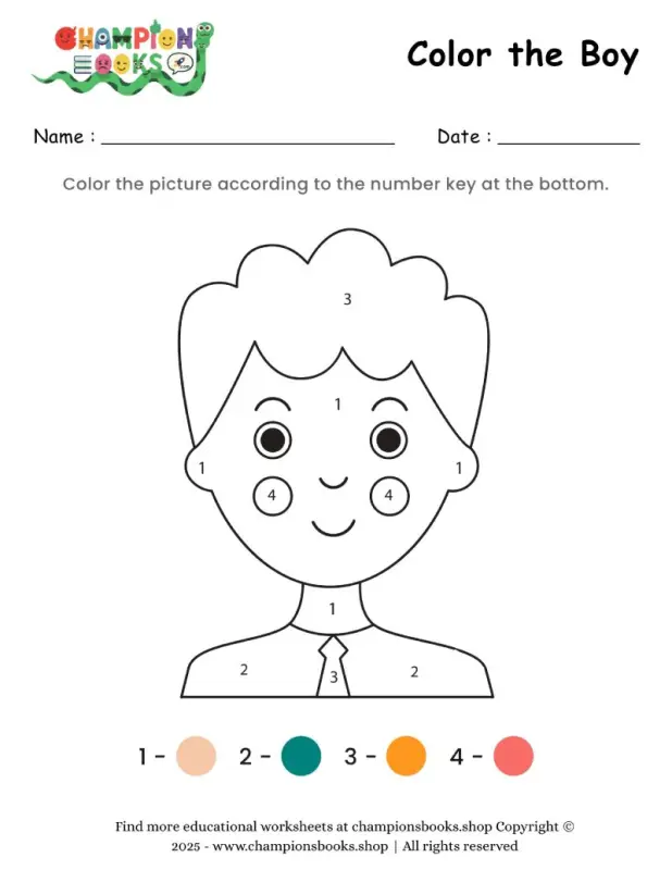 Color the Boy Worksheet