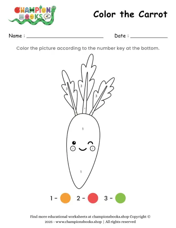 Color the Carrot Worksheet