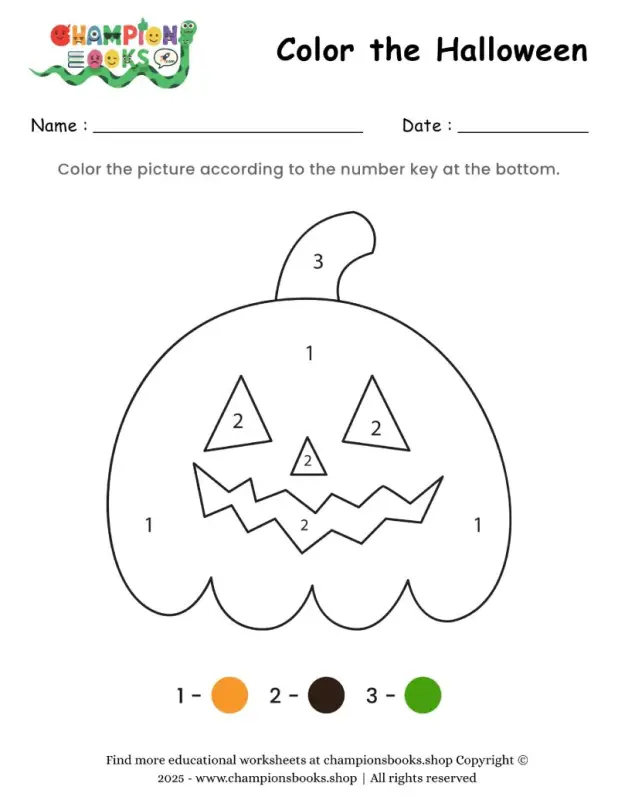 Color the Halloween Worksheet