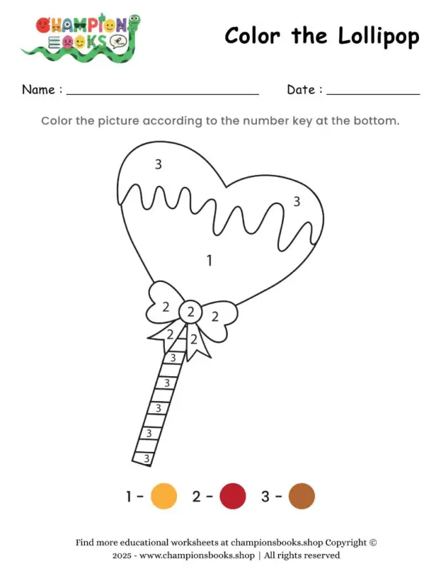 Color the Lollipop Worksheet