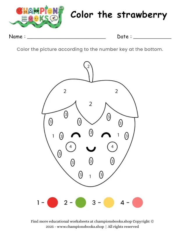 Color the Strawberry Worksheet