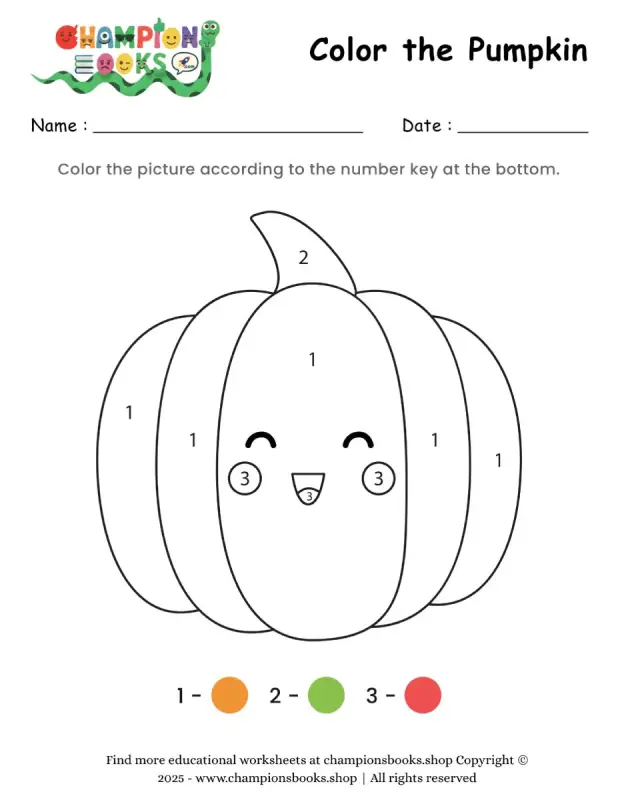 Color the Pumpkin Worksheet