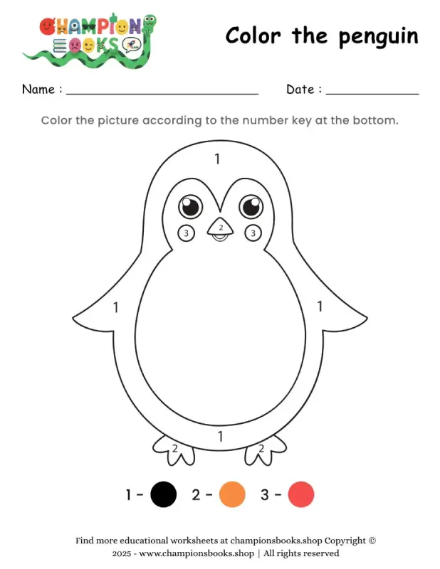 Color the Penguin Worksheet