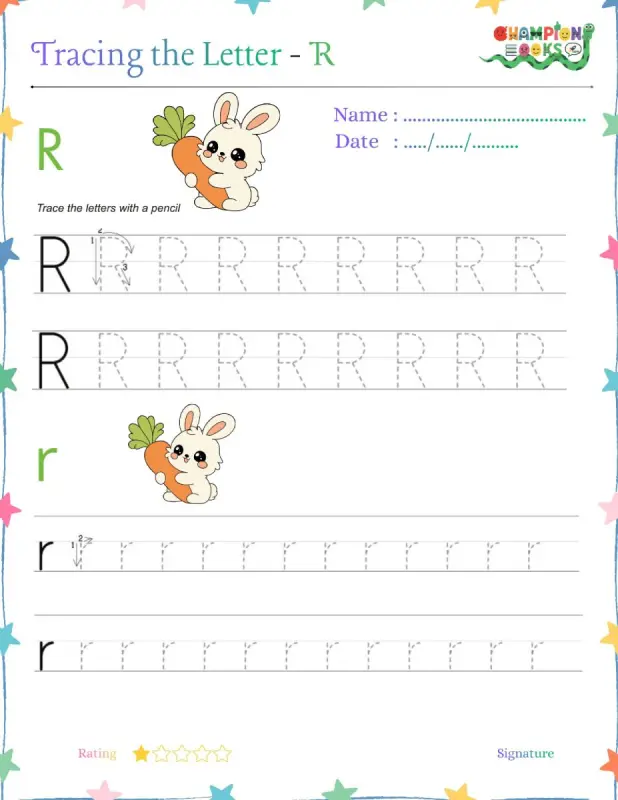Tracing the Letter Rr