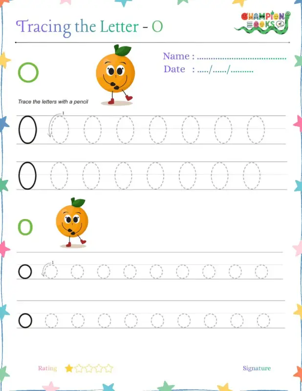 Tracing the Letter Oo
