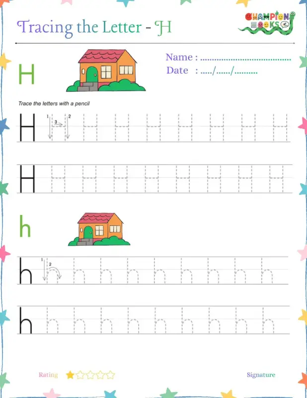 Tracing the Letter Hh