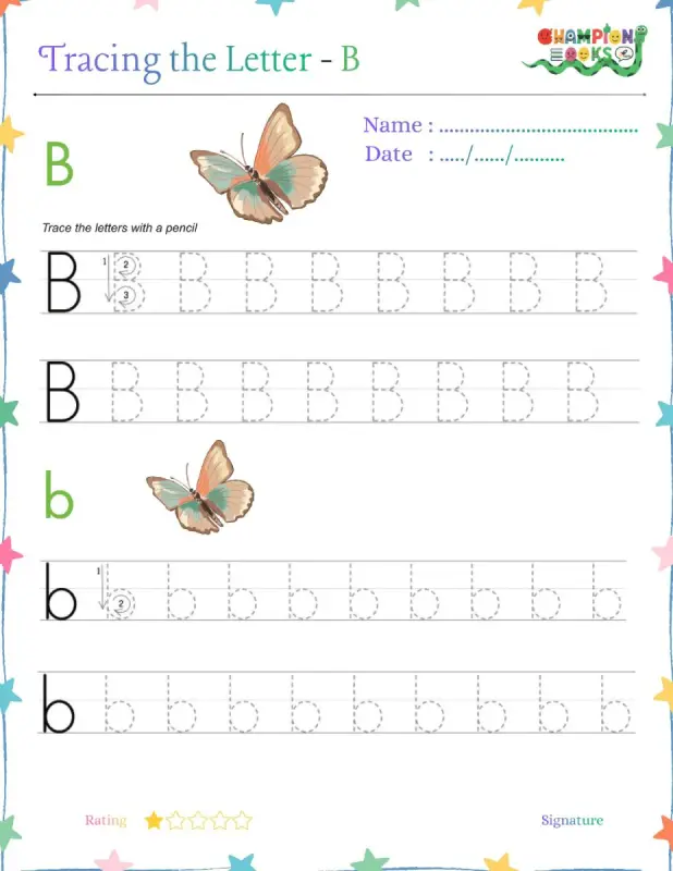 Tracing the Letter Bb