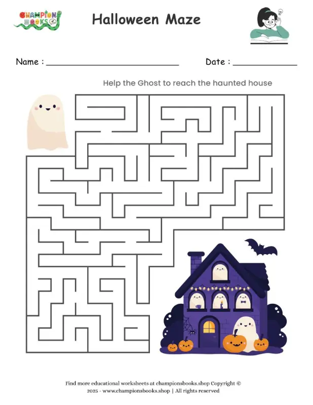 Halloween Maze worksheet