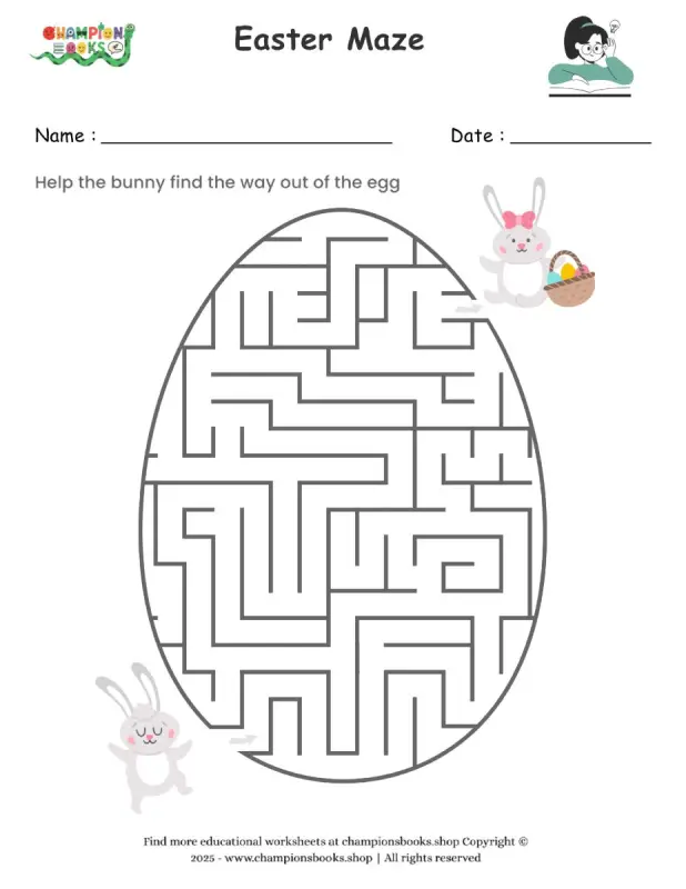 Easter Maze worksheet