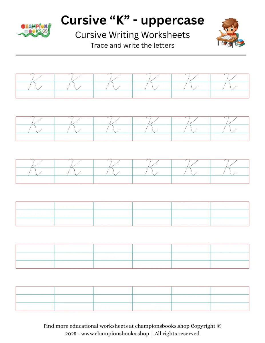 Cursive “K” - uppercase