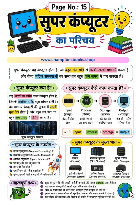 Super Computer in Hindi: Introduction & Uses Worksheet